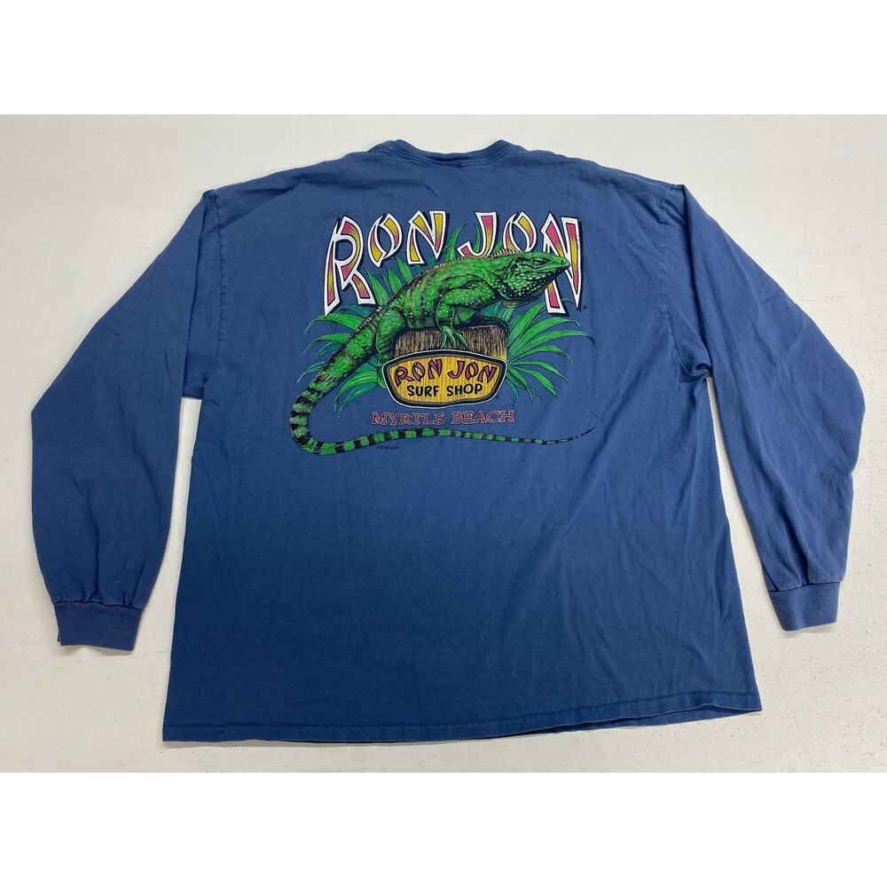 VTG Y2K Men Ron Jon Surf Shop octopus graphic long sleeve t-shirt, 2XL